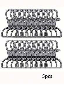 20 piezas Ganchos giratorios con anilla en D para llaveros, cordones y fabricación de bolsos, accesorios de ferretería DIY de aleación de zinc de 360° de rotación duradera - Multicolor - Ver 20