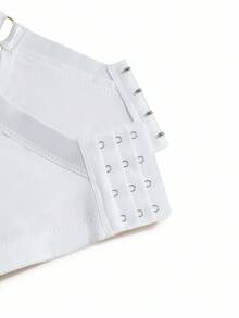 SHEIN 1 pieza Sujetador inalámbrico de encaje y parches para tallas grandes - Blanco - Ver 9