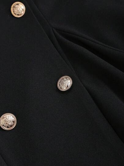 Sweetra New Neck Preppy Chic Flared Line Puff Sleeve Mini Dress, Dress view 5