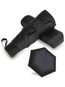 1 szt. Mini parasol kieszonkowy chroniący przed słońcem i deszczem, odporny na promieniowanie UV, składany i przenośny do szkoły, biura, gospodarstwa domowego, podróży, jako dodatek do przyborów szkolnych - Wielokolorowe - Zobacz 6