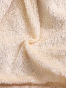 Sparklyn 年轻女孩时尚厚实保暖内衬优雅简约时尚蓬松领长款户外派对外套，卡其色