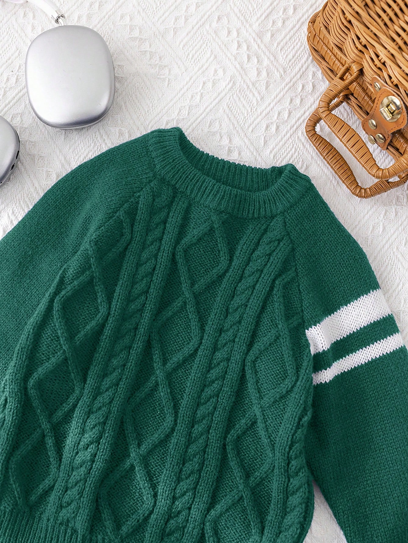 1 قطعة كنزة صوفية كاجوال للأولاد بطراز كلاسيكي مري...