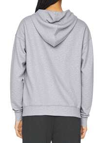 brave soul Áo hoodie khóa kéo cổ điển, màu xám - Xám - Xem 2