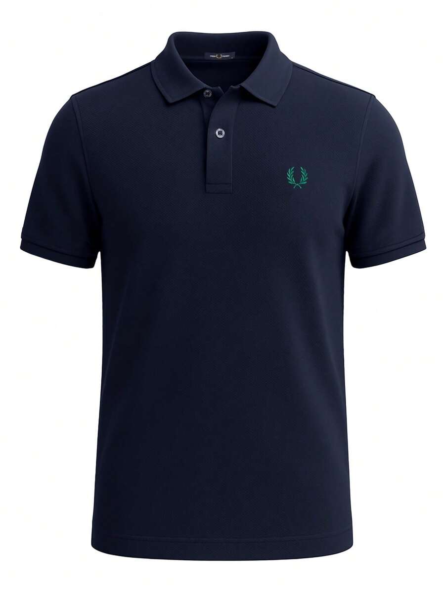 Fred Perry Men's Polo Shirts Blue - Navy - green - View 1