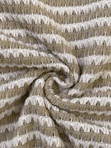 Elaquor Plus Size Striped Long Sleeve Top And Pants Two Pieces Casual Vacation Set Clothes For Women Spring