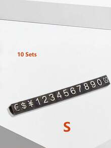 10Sets Mini Adjustable Price Tag Sets, Price Three-Dimensional Number Signs, Snap Design, Easy To Install, Can Be Used For Jewelry, Watches And Daily Office Display Price Signs, Suitable For Display Stands, Small Counters, Jewelry Retail Stores, Automatic Vending Machines, Store Decorations - Multicolor - View 13