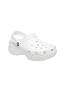 Crocs Classic Platform Womens Clog White CR206750 WHI - White - View 2