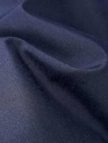 INAWLY Plus Size Women Bow Tie Collar Single-Breasted Casual/Work Shirt, Long Sleeve - Navy Blue - View 7