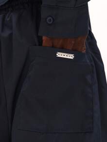 SUMWON Unstructured Nylon Co Ord Set Long Sleeve Button Down Shirt Double Pockets And Skater Trouser Contemporary Streetwear Collection Autumn Winter Essential - Royal Blue - View 8