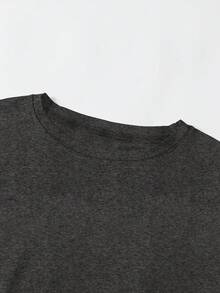 Lunelith SHEIN Lunessa Modisches und Lustiges Kurzarm T-Shirt mit Rundhalsausschnitt und bedrucktem Katzenmuster für Frauen