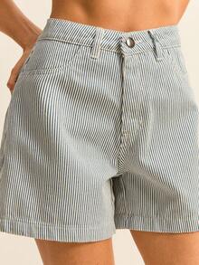 Daynim Women Denim Shorts - White - View 3