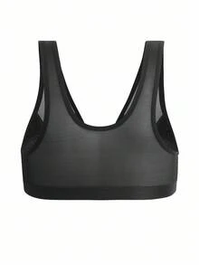SHEIN 1 pieza Sujetador inalámbrico con cierre delantero para tallas grandes - Negro - Ver 7