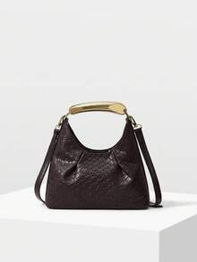 MOTF PREMIUM Borsa a mano in pelle sintetica plissettata