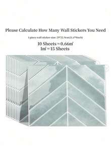 SHEIN 1/10 /20PCS Waterproof Modern Geometric Herringbone Pattern 3D Textured Wall Panels DIY Tiles,Modern Honeycomb Wall Decals,Removable Self Adhesive Wall Tile Sticker Kitchen Bathroom Backsplash For Festival Layout - Multicolor - View 28