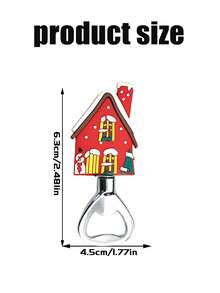 Joivida 1 Pc Multi-Style PVC Can Openers, Santa Claus, Red Houses, Reindeer, Candy Canes, For Home Use, Hotels, Restaurants, Christmas Gifts - Multicolor - View 6