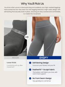 SHEIN Sports 全新百搭女士高端时尚跑步健身瑜伽运动紧身裤 - 黑色 - 查看 7