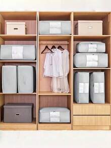 1/3 chiếc Túi đựng chăn bông trơn, Túi đựng chăn bông - Túi đựng đồ gấp gọn cho chăn bông cỡ King/Queen, gối, chăn, bộ đồ giường/chăn bông, chăn, chăn lông vũ, tiết kiệm không gian chống mối mọt; Túi đựng đồ lớn có thể gấp gọn, đồ trang trí Trang trí mùa thu Trang trí lễ hội Trang trí phòng Trang trí nhà Trang trí phòng ngủ, Màu xám - Màu xám cao cấp - Xem 11