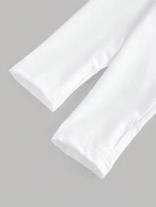 SHEIN Girlism Kurtka sportowa dla nastolatek, biała, casualowa, lekka, zapinana na zamek, dopasowana do biegania, siłowni, jogi, odpowiednia na wiosnę, lato i powrót do szkoły jesienią/zimą