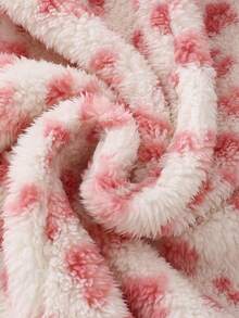 女童豹纹羊毛连体裤，长袖和长腿，休闲家居服 - 粉色 - 查看 6