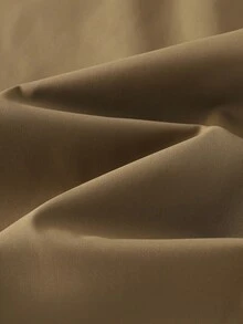 Linhara Plus Size Women Solid Color Rolled Sleeve Loose Casual Windbreaker Jacket, Autumn