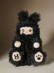 SHUZIA Women's Fashionable Cozy Plush Teddy Slippers - Black - View 3