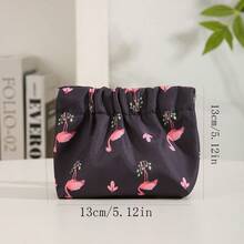 1pc New Snap Closure Storage Pouch For Sanitary Napkin, Lipstick, Keys, Cosmetics, Cables, Portable Compact Organizer Bag,Boho Vibes - New Storage Coin Purse - View 2