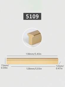 1 cái tay nắm tủ mạ vàng, hợp kim nhôm, tay nắm tủ bếp, tay kéo ngăn kéo, phụ kiện cửa phòng, đồ nội thất - Vàng - Xem 4