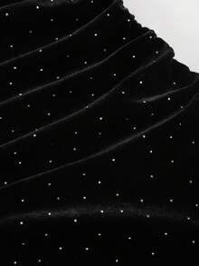 Sweetra Elegant Ruched Waist Mermaid Hem Sequin Halter Dress, Sophisticated Party Gown, Autumn/Winter