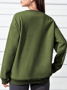 EMERY ROSE Christmas Slogan Graphic Print Casual Crew Neck Fleece Long Sleeve Sweatshirt For Women, A Great Gift For Friends, Autumn/Winter