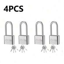 Heavy Duty Long Shackle Padlocks With Keys - Durable, Electroplated Finish For Sheds, Gym Lockers, Fences & Garages - Multicolor - View 26