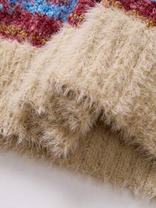 Manfinity CasualKnits Men's Colorful Pentagram Sleeveless Knit Sweater Vest, For Fall Winter - Multicolor - View 2