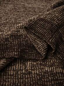 Manfinity CityGents Men's Crew Neck Long Sleeve Casual Ribbed Knit Pullover Sweater, For Fall Winter