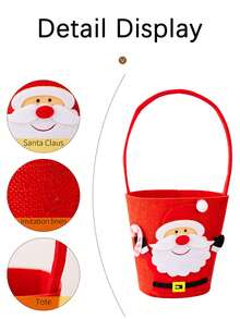 Joivida 1 Stück Weihnachts-kreative Cartoon-Süßigkeitentüte, Geschenktüte & Feiertags-Atmosphäre Dekorationseimer (mit Elch, Weihnachtsmann, Schneemann Designs) - neuartiges Design - stilvoll & niedlich - geeignet für Weihnachten - kann auf dem Esstisch platziert werden - Verschiedenfarbig - Übersicht 7