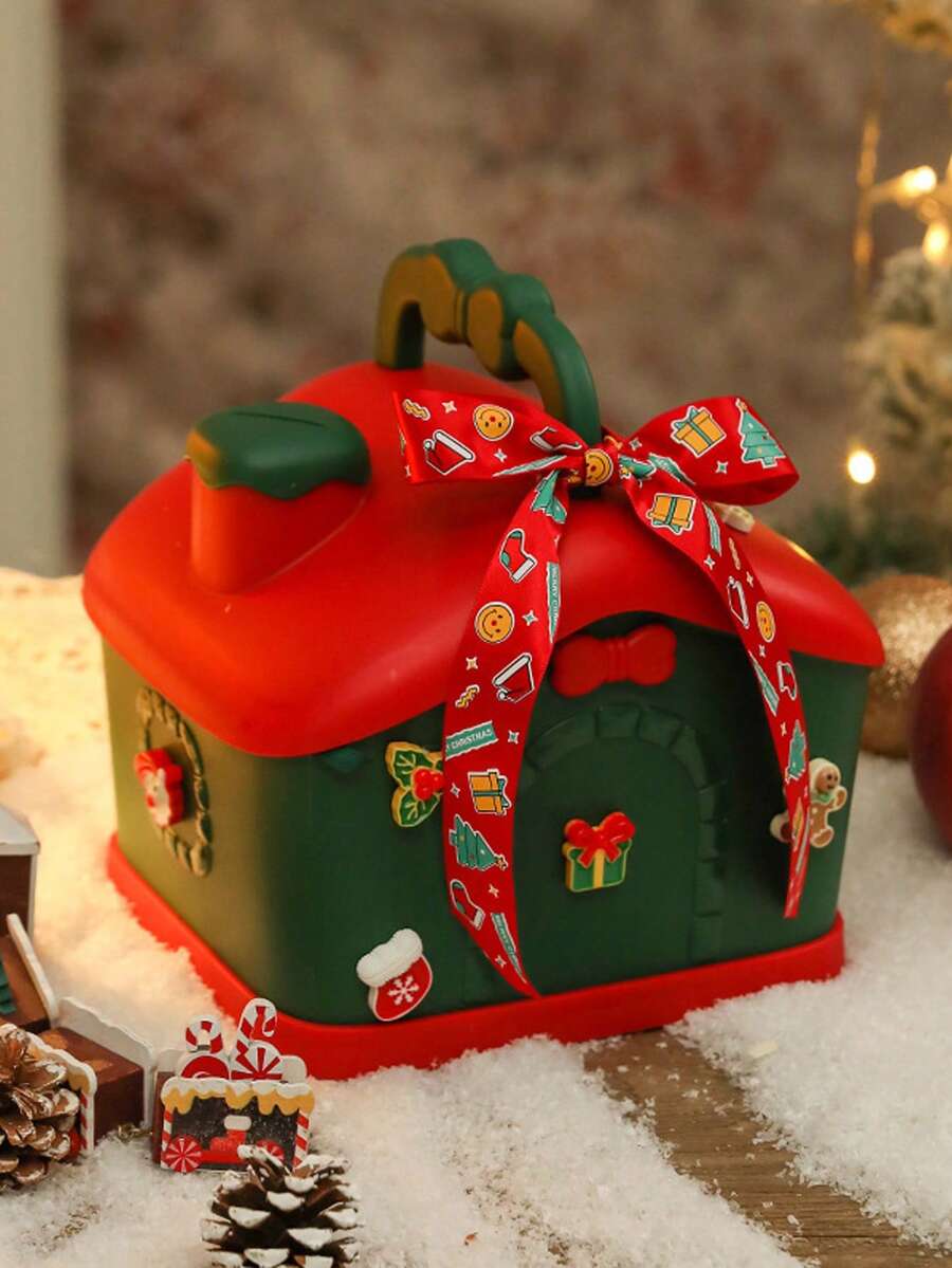 Christmas Eve Gift Storage Box Piggy Bank & Peace Apple (Apple) Packaging Gift Box - Multicolor - View 1