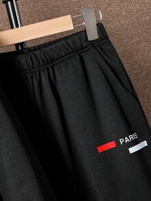 青少年男孩休闲酷炫舒适长袖连帽衫和裤子套装