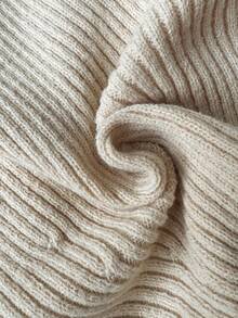 SHEIN Elenzya Women's Off Shoulder Bowknot Fishtail Dress, Autumn/Winter - Apricot - View 7