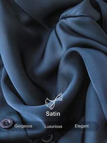 Franclia New Elegant Satin Navy Blue Autumn Waist Maxi Dress With Lapel Belt Urban Ladies Dress Ladies Autumn Clothing Matching Outing Elegant Dress Female Dress Fall Cloth For Women