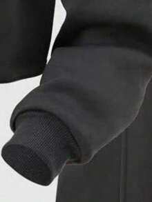 Sparklyn 2 件套舒适少女时尚趣味粉色字母标语图案印花保暖舒适服装，圆领短款运动衫和运动裤套装 - 彩色 - 查看 4