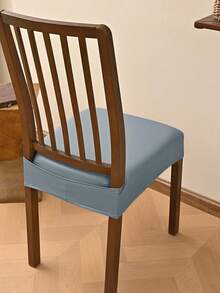 غطاء وسادة مرن مزدوج من البولي يوريثان بلون رمادي فاتح مع حزام لسان، تصميم بسيط وعصري، مقاوم للماء والغبار، مناسب لكراسي غرفة المعيشة والطعام والمطبخ والمكتب، وسادة مقعد ديكور المكتب والغرفة - متعدد الألوان - مشاهدة 4