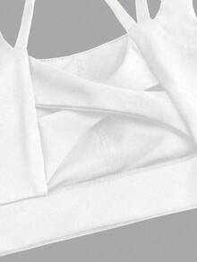 SHEIN Tween Girl Criss Cross Back Sports Bra