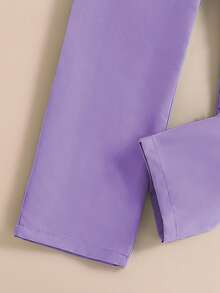 SHEIN 3件套青少年女孩无袖西装外套、T恤和裤子套装