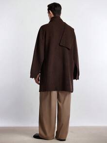 Manfinity CityGents Men's Solid Color Casual Cardigan, For Fall Winter