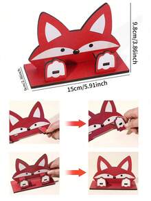 创意动物形状太阳镜收纳架，可拆卸木制桌面眼镜展示架，动物设计眼镜收纳架，梳妆台眼镜架 - 動物 - 查看 4