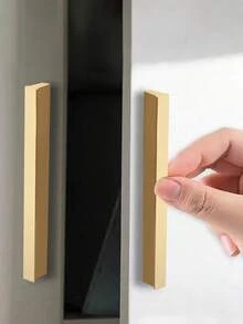 1 cái tay nắm tủ mạ vàng, hợp kim nhôm, tay nắm tủ bếp, tay kéo ngăn kéo, phụ kiện cửa phòng, đồ nội thất - Vàng - Xem 2