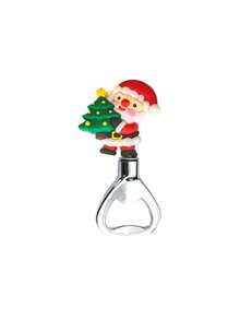 Joivida 1 Pc Multi-Style PVC Can Openers, Santa Claus, Red Houses, Reindeer, Candy Canes, For Home Use, Hotels, Restaurants, Christmas Gifts - Multicolor - View 2