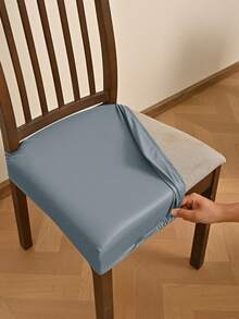 غطاء وسادة مرن مزدوج من البولي يوريثان بلون رمادي فاتح مع حزام لسان، تصميم بسيط وعصري، مقاوم للماء والغبار، مناسب لكراسي غرفة المعيشة والطعام والمطبخ والمكتب، وسادة مقعد ديكور المكتب والغرفة - متعدد الألوان - مشاهدة 12