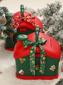 Christmas Eve Gift Storage Box Piggy Bank & Peace Apple (Apple) Packaging Gift Box - Multicolor - View 4