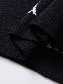 Manfinity ZONE917 Áo len dài tay cổ tròn in họa tiết thường ngày cho nam, Thu Đông - Nhiều màu - Xem 2