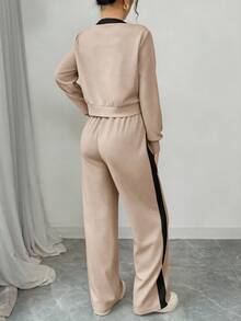 Selianne Women's Floral Print Long Sleeve Cardigan And Pants Casual 2 Pieces Set, Autumn/Winter