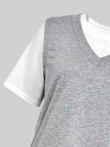 INAWLY Women's Fashion Versatile, INS Style, Casual Sportswear, Suitable For Outerwear, Photography Street, Must-Have For Girls, Back To School Season, Fashionable And Elegant, Summer, 100% Head-Turning, Loose Fit, Free Movement, Suitable For School, Shopping, Sports And Various Occasions, Easily Create A Vibrant Autumn Fashion Look, Become The Center Of Attention Wherever You Go, Women Short Sleeve T-Shirt Set